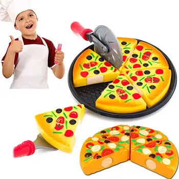 6 Buc Pizza Mică Jucărie de Copil Bucătărie Simulare Petrecere cu Pizza Fast-Food Joacă Alimente Pentru Copii pentru Copii Pretind Jocuri Cina jucărie